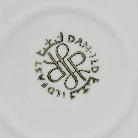 Lyngby Porcelain Dan-lld lldfast Denmark Blue Harlequin Flame 7" X 3 1/4" Pot - Picture 8 of 10